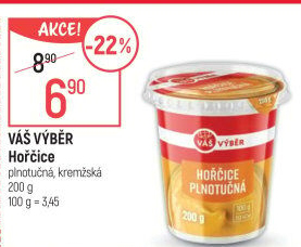 Hořčice plnotučná Váš Výběr