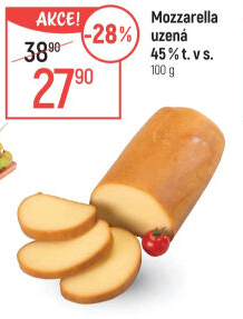 Sýr Mozzarella cihla uzená 45%