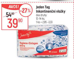 Inkontinenční vložky dámské Jeden Tag