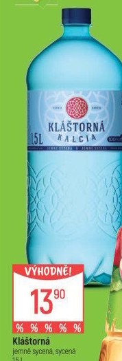 Minerální voda kalcia Kláštorná