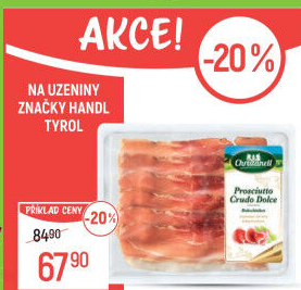 Šunka Prosciutto Crudo Dolce Christanell