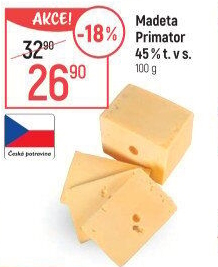 Sýr Primátor 45% Madeta