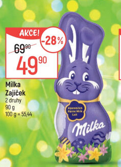 Čokoládový zajíc Milka