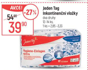Inkontinenční vložky dámské Jeden Tag