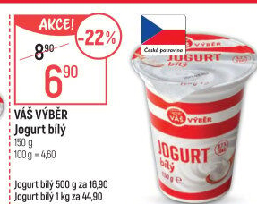 Jogurt bílý Váš Výběr