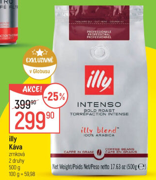 Zrnková káva Intenso Illy