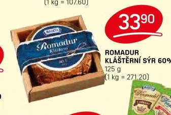 Romadur klášterní sýr 60%
