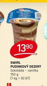 SWIRL PUDINKOVÝ DEZERT čokoláda - vanilka