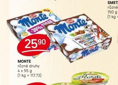 MONTE různé druhy