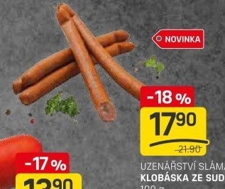 Klobása ze sudu Sláma