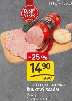 Salám šunkový Dobrý výběr
