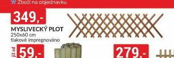 MYSLIVEČKÝ PLOT 250x60 cm