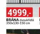 BRÁNA 2křídlá 350x130-150 cm