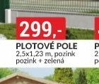 PLOTOVÉ POLE 2,5x1,23 m pozink + zelená