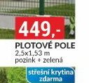 PLOTOVÉ POLE 2,5x1,53 m pozink + zelená