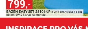BAZÉN EASY SET 28106NP 244 cm