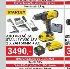 Aku vrtačka Stanley V20 18V