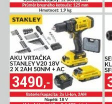Aku vrtačka Stanley V20 18V