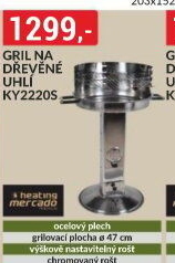 Gril na dřevěné uhlí Garden Mercado