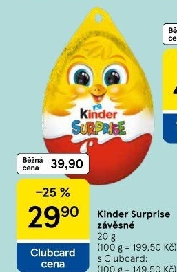 Čokoládové vajíčko s překvapením Kinder Surprise