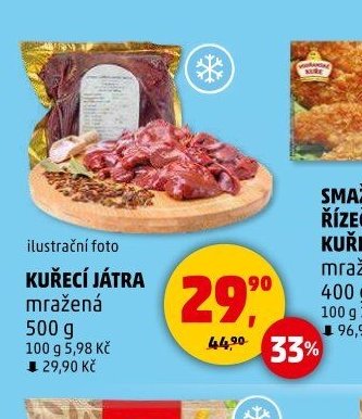 Kuřecí játra mražená 500 g