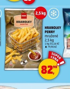 Hranolky Penny mražené 2,5 kg