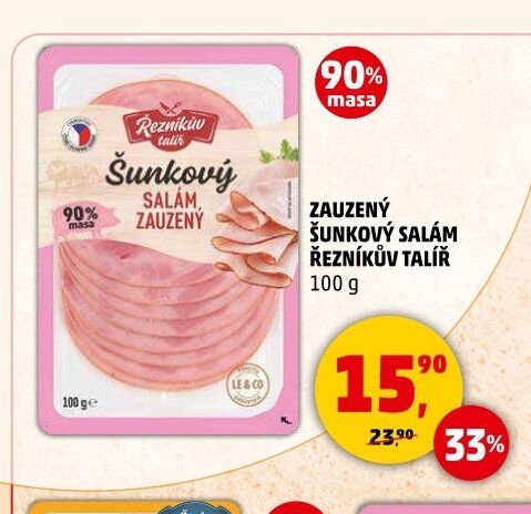 Zauzený šunkový salám Řezníkův talíř
