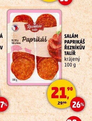 Salám Paprikáš Řezníkův talíř