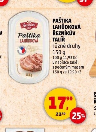 Paštika lahůdková Řezníkův talíř