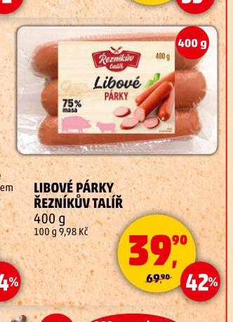 LIBOVÉ PÁRKY ŘEZNÍKŮV TALÍŘ 400 g