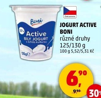 Jogurt ochucený Active Boni
