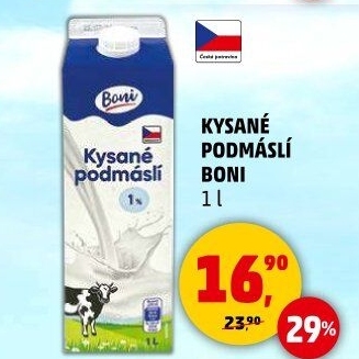 Nápoj podmáslí kysané Boni