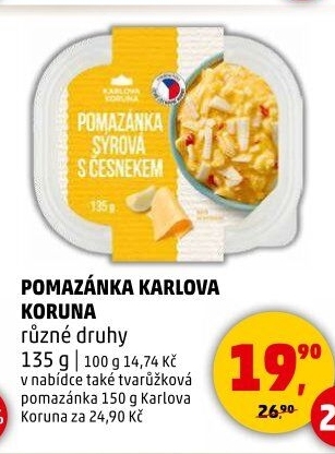 Pomazánky Karlova Koruna