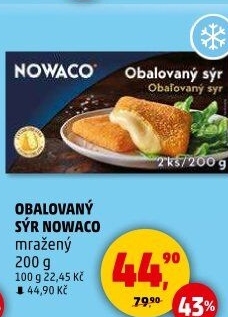 Sýr obalovaný mražený Nowaco