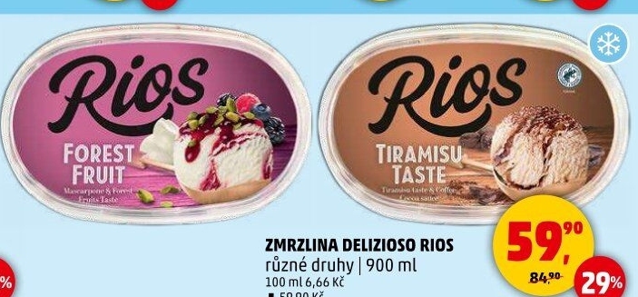 Zmrzlina ve vaničce Delizioso Rios