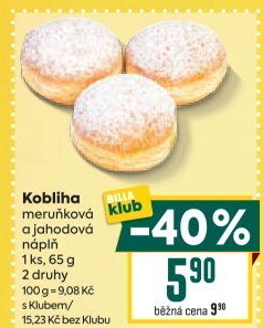 Kobliha s ovocnou náplní