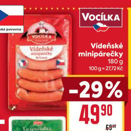 Minipárečky vídeňské Vocílka