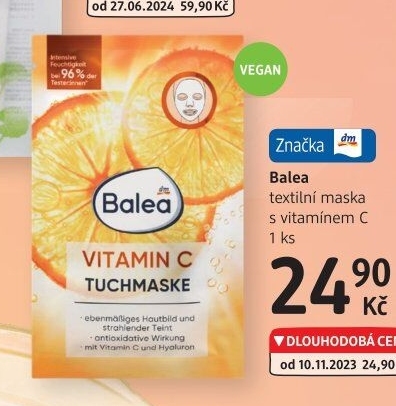 Maska pleťová textilní Balea