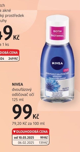 Odličovač očí dvoufázový Nivea