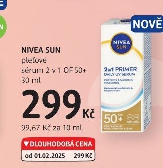 Pleťové sérum 2v1 OF 50+ Nivea Sun