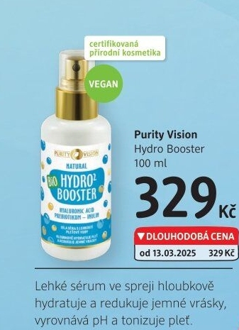 Pleťové sérum Hydro2 Booster bio Purity Vision