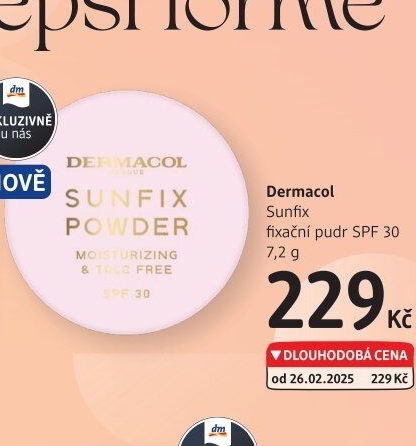 Pudr fixační Sunfix SPF 30 Dermacol