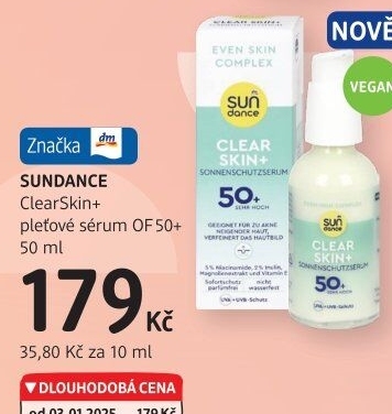 Sérum pleťové Clear Skin+ OF 50+ Sundance