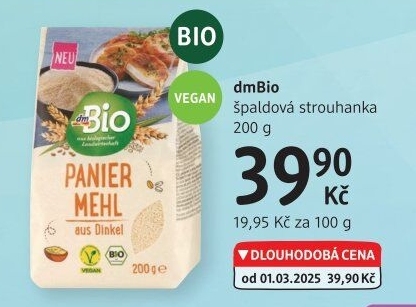 Strouhanka špaldová dm Bio