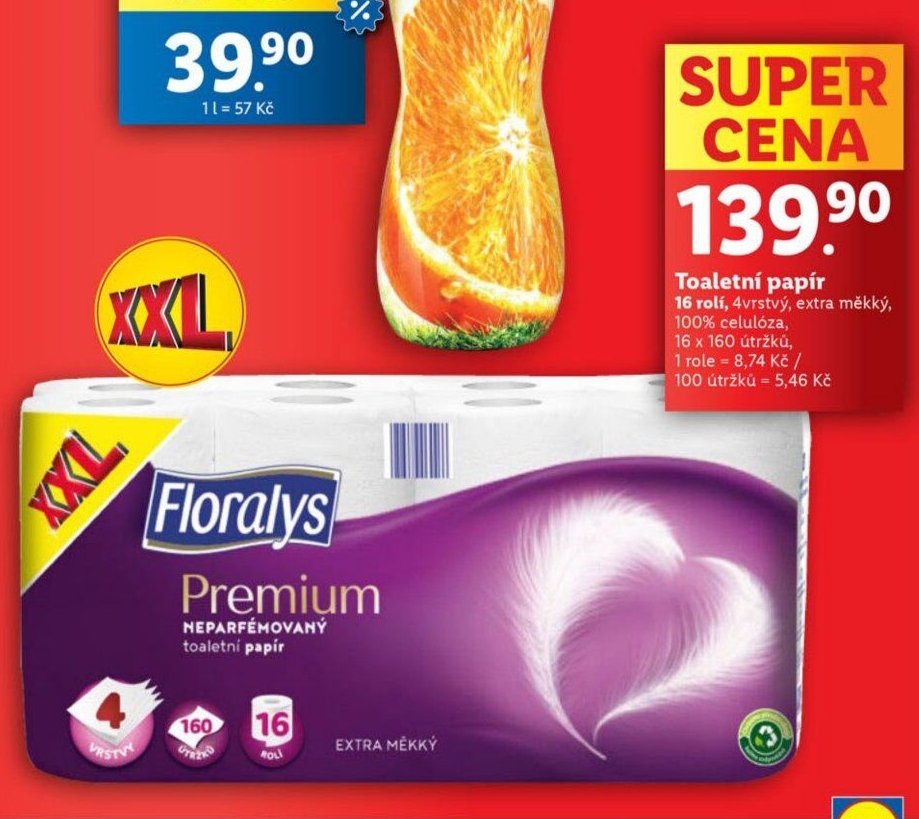 Floralys Premium toaletní papír