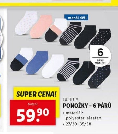 Lupilu Ponožky - 6 párů