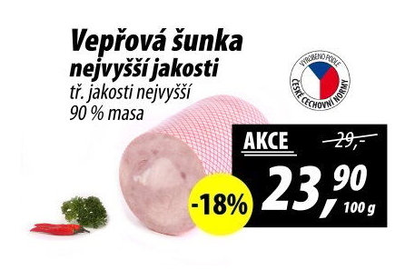 Šunka vepřová nejvyšší jakosti