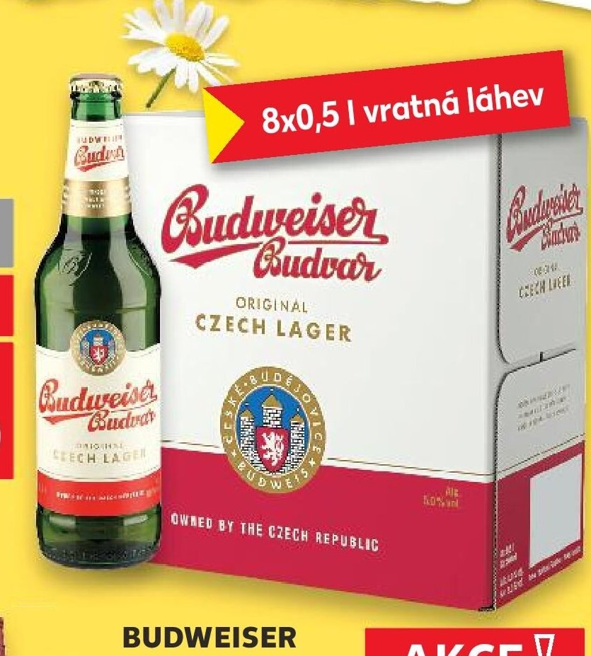 Budweiser Budvar pivo světlý ležák multipack
