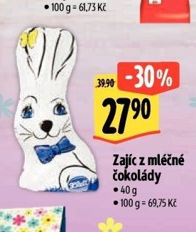 Zajíč z mléčné čokolády