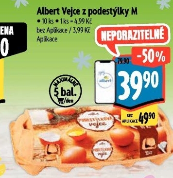 Vejce z podestýlky M Albert